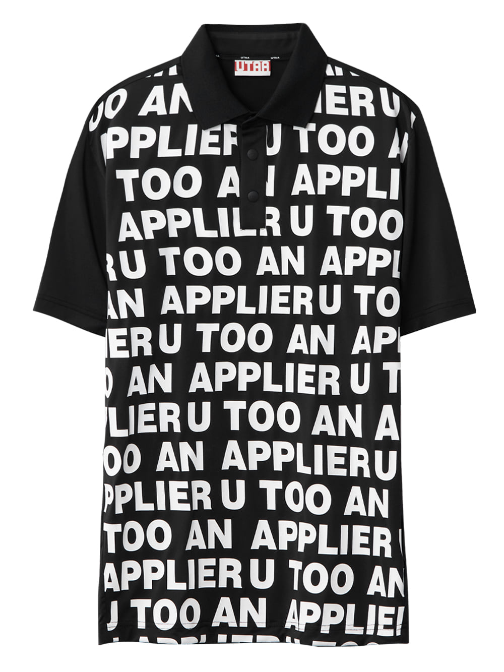 UTAA Typo Coding Polo Shirts : Men&#039;s Black (UB2TSM390BK)