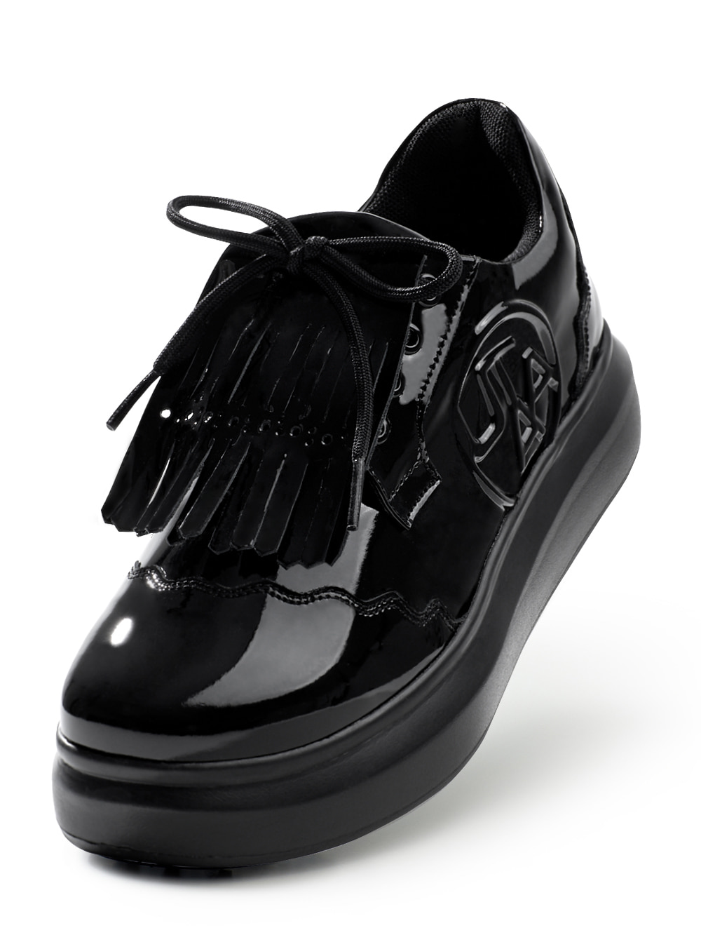 [예약판매]UTAA Enamel Derby Kiltie Golf Sneakers : Women&#039;s Black (UB0GHF107BK)