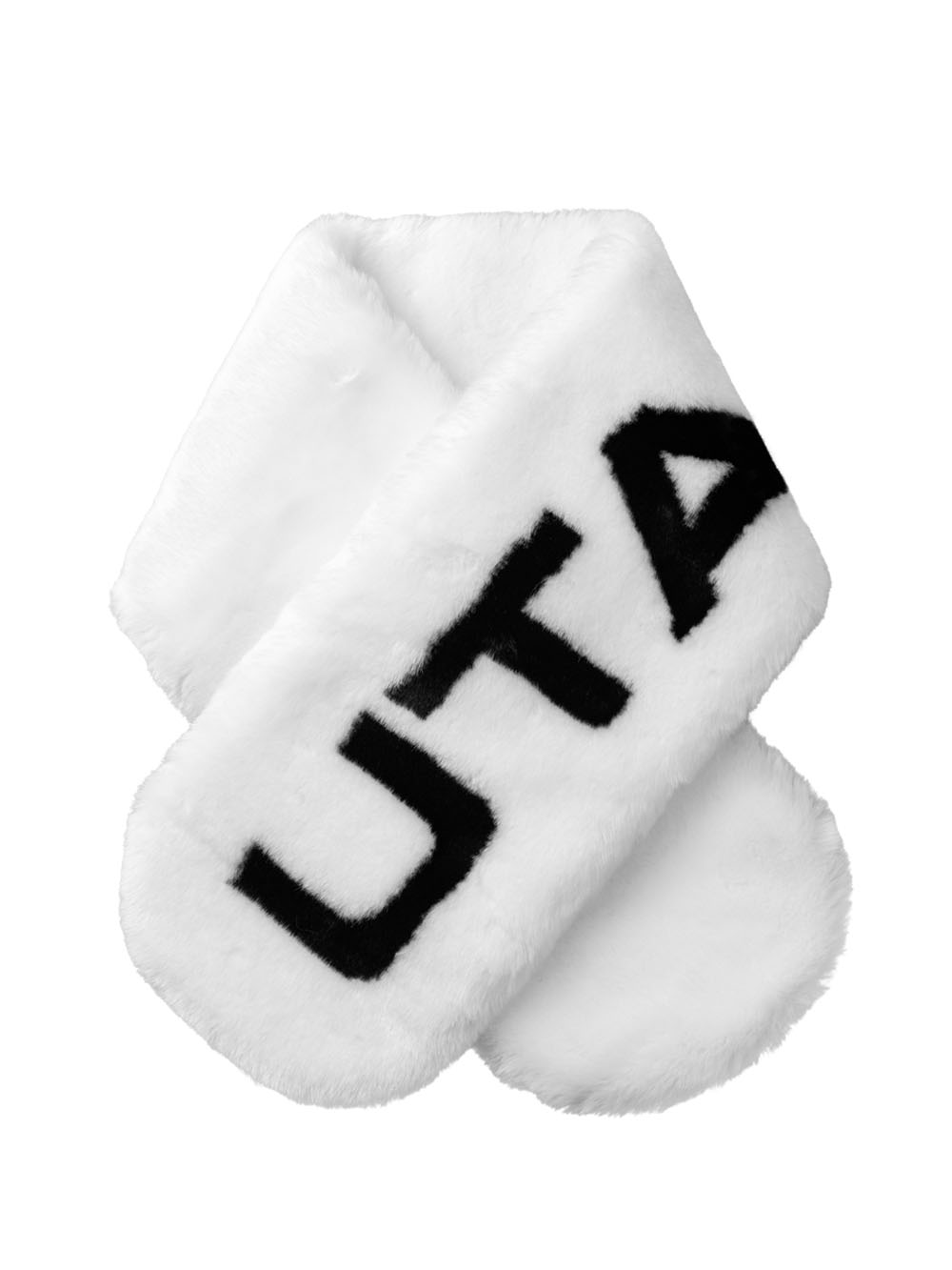 UTAA Big Logo Snow Fur Muffler : Women&#039;s White (UB4GXF633WH)