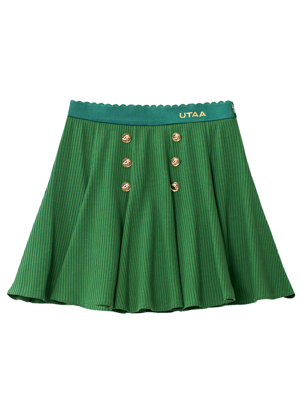 UTAA Ducat Pinking Flare Skirt : Women&#039;s Green(UC2SSF410GN)