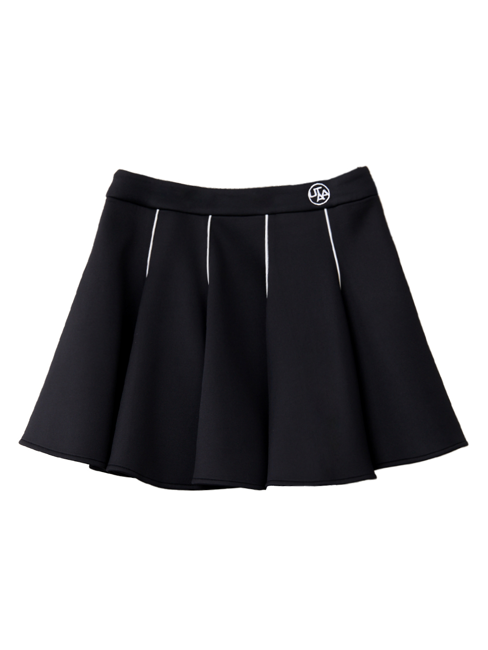 UTAA Neon Baroque Neoprene Flare Skirt  :  Women&#039;s Black (UC3SSF301BK)