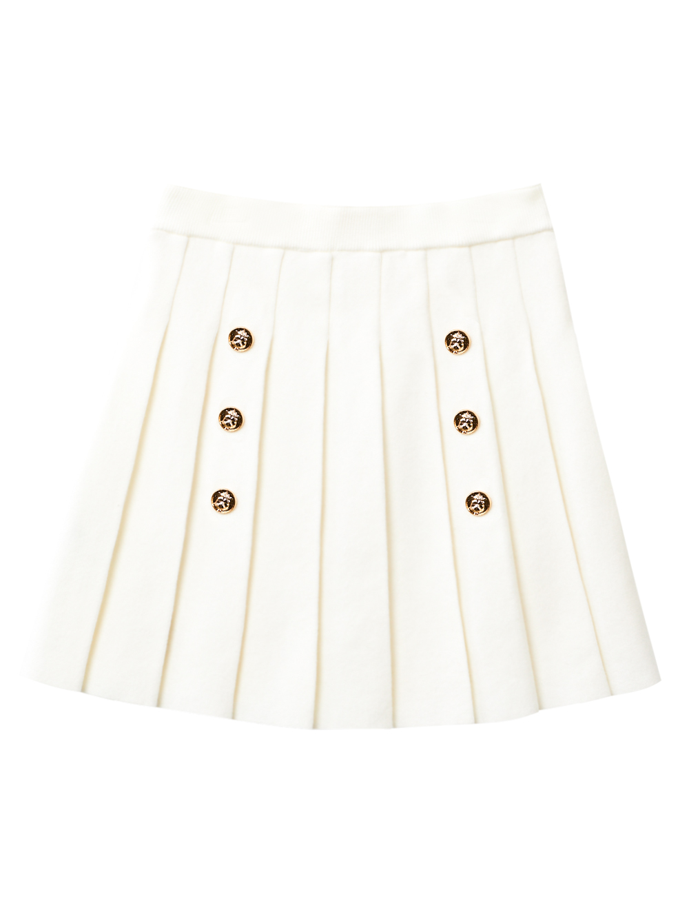 UTAA Gold Scudo Ring Panther Knit Flare Skirt  :  White (UC4SKF166WH)