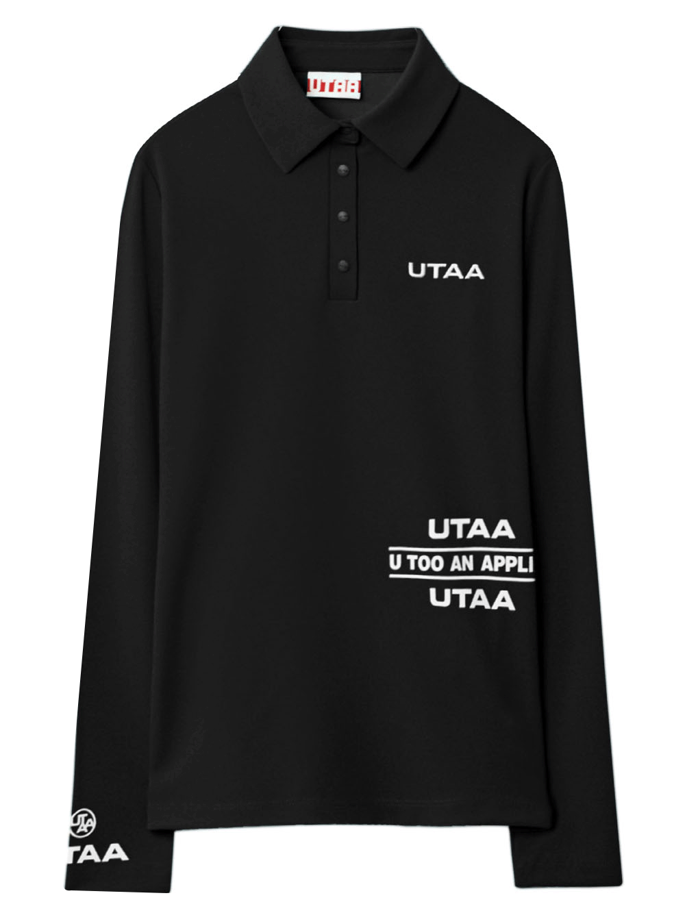 UTAA Tag Line Crown Panther PK Sleeve : Women&#039;s Black (UC1TLF761BK)